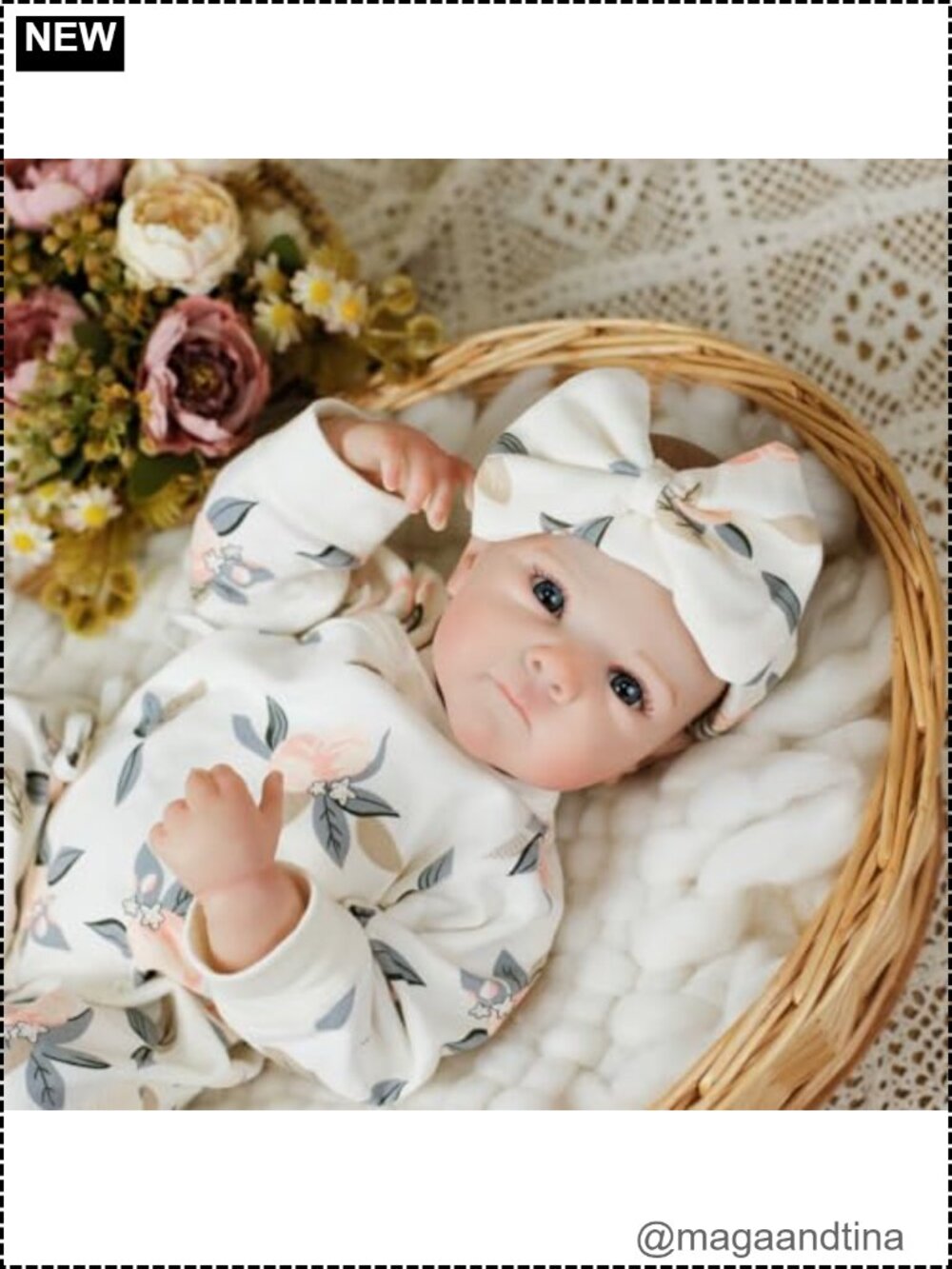 20" Lifelike Reborn Baby Doll Soft Vinyl Poseable with Accessories Gift Box
